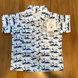 Kate Quinn Short Sleeve Military Top Lapis Coyote Moon 6-12M NWT